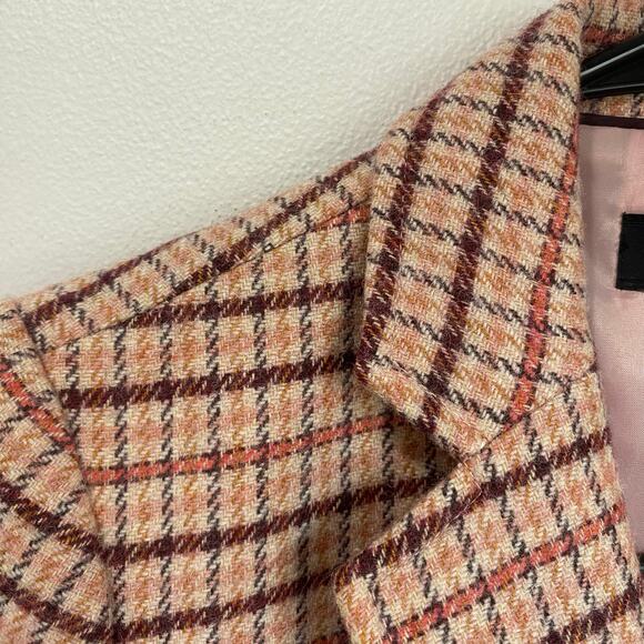 Talbots Wool Blend Plaid Preppy Classic Blazer Size 4 Petites - Picture 4 of 14